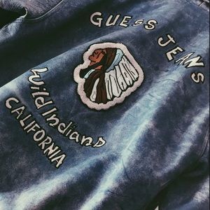 Vintage OG GUESS Wild Indians CA Leather Jacket